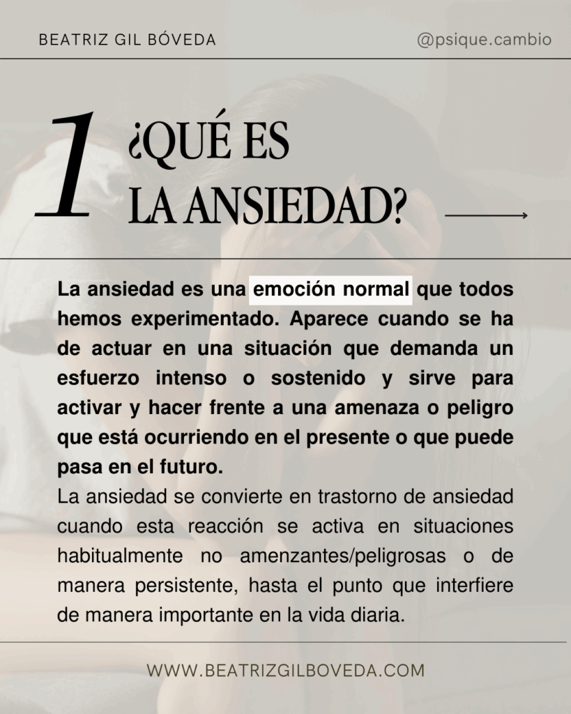 Definición de la ansiedad y cuando se convierte en trastorno